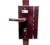 Serrure 3 points Série 468 profil europeen coloris marron A2P* droite - MOTTURA - 38468VDA2P