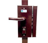 Serrure 3 points Série 468 profil europeen coloris marron A2P* droite - MOTTURA - 38468VDA2P