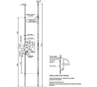 Serrure 4 points série 20215 automatique L2150mm têtière 16mm Axe 40mm sans gâche - VACHETTE - 26766000 Noir G