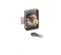 Vachette Serrure de sûreté V135 50 x 25 mm droite cylindre Ø20 mm L30 mm poli 2 clés 11710000