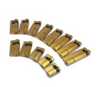 Serrure à barillet, serrure à cylindre, Cylindre de serrure intelligent à empreinte digitale Abs 1 pièces, matériau en cuivre, serrure de classe C, avec 3 clés, serrure à cylindre de demi-serrure unil