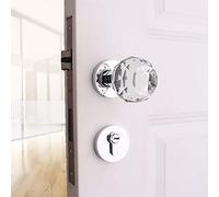 Serrure à Boule de Cristal/Boutons de Porte en Laiton en Forme de Diamant Serrure Poignée de Serrure à Rotation avec clé pour Chambres, Salons, salles de Bains (Couleur : C), Serrure de Porte