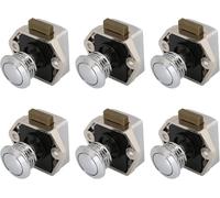 Serrure à Bouton De Verrouillage, Serrure à Came D’Armoire, 6 Pièces, Loquet à Bouton-Poussoir, Bouton Contextuel, Bouton De Verrouillage, Serrure pour, Chrome, Hole Size: 20mm