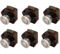 Serrure à Bouton De Verrouillage, Serrure à Came D’Armoire, 6 Pièces, Loquet à Bouton-Poussoir, Bouton Contextuel, Bouton De Verrouillage, Serrure pour, Bruin, Hole Size: 20mm