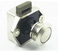 Serrure à bouton poussoir pour porte d'armoire, Riloer avec bouton poussoir de verrouillage pour camping-car, caravane, placard, tiroir (blanc)