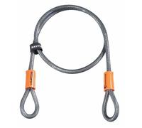 Kryptonite Câble antivol KryptoFlex 410 – Double boucle 10 mm – 120 cm – Compatible U & disque