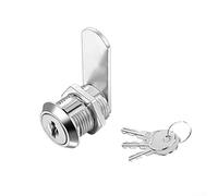 Serrure à came 16 mm en alliage de zinc pour armoire, tiroir, boîte aux lettres, portes en bois, métal, verre, serrure à langue sécurisée avec 3 clés pour meubles de bureau à domicile