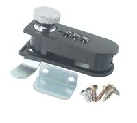 Serrure à came à combinaison avec mot de passe à 3 chiffres sans clé, design moderne en ABS pour tiroirs de bureau, armoires de cuisine et portes de casier, panneau à double ouverture, 75 x 29 mm