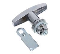 Serrure à Came à Poignée en T pour Portes D'armoire, Argenté | Alliage de Zinc, Installation Facile, Protection Fiable, Design Simple et Élégant, Usage pour Coffret et Meuble