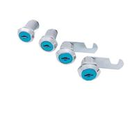 Serrure à came, Barillet de serrure à came MS103 for meubles, 2 clés, argent, alliage de zinc, 16-40 mm(25mm)