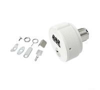 Serrure à came compacte à combinaison avec clé, sécurité améliorée pour solutions de rangement en métal et en bois (20 mm, blanc)