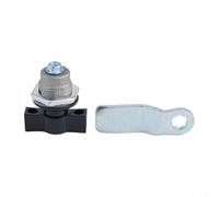 Serrure à came cylindrique sans vec actionnement à languette pour portes d'armoire, distributeur, distributeur automatique, coffre-fort, supports de boîte aux lettres (noir)