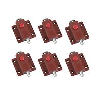 Serrure à came d'armoire, serrure à bouton, 6 pièces, PushLockLatchDoor, PopUpKnobButtonCatchLock, PushLockToolButtonLatchCatchPushDoorLock, for portes d'armoires et meubles d'armoire(Bruin)