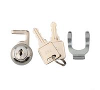 Serrure à came en alliage de zinc avec clip rapide pour tiroir-caisse, casier POS, armoire en métal, boîte de vol, distributeur automatique, finition argentée, comprend 2 clés (A)