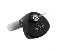 Serrure à came en alliage de zinc avec code à 3 chiffres - Protection fiable pour vos besoins de rangement de boîte aux lettres, tiroirs ou armoires (20 mm, noir)