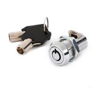Serrure à came en alliage de zinc avec mécanisme à came Push-to-Lock - Languette rotative à 90° - Chromé - Résistant à la corrosion - Pour boîtiers industriels et boîtes de distribution