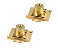 Serrure à came en laiton pour porte, armoire, boîte aux lettres, placard et tiroir, 2 clés, 2 types (2, B (1 key for all these locks))