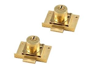 Serrure à came en laiton pour porte, armoire, boîte aux lettres, placard et tiroir, 2 clés, 2 types (2, B (1 key for all these locks))