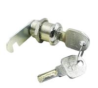 Serrure à came pour classeur, Serrure à came MS486 for armoire, clé plate for casier, tiroir, épingles de sûreté en alliage de zinc argenté, bricolage, 1 pièce(Key Alike 25mm)
