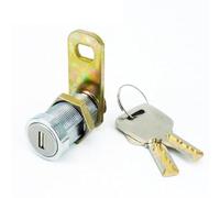 Serrure à came pour classeur, Serrure d'armoire en alliage de zinc finition chromée, à clés identiques ou différentes, avec 1 serrure, 2 clés et 1 écrou(Key Different)