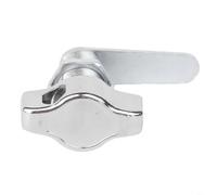 Serrure à came sans clé en alliage de zinc pour porte de meuble, serrure mécanique sécurisée de tiroir avec finition argentée, tailles compatibles de 16 à 30 mm (30 mm)