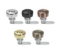 Serrure à came,Serrure de tiroir Serrure à combinaison à 3 codes numériques for armoire, tiroir, boîte aux lettres, casier à mot de passe, meubles, antivol, serrure de sécurité en alliage de zinc(16mm