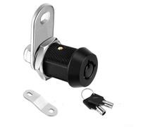 Serrure à came tubulaire de 17 mm avec 2 clés pour boîte aux lettres, armoire, bureau, tiroir, boîte à outils, casier et boîtier, serrure avec rotation à 90 degrés et came d'arrêt réversible pour une