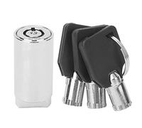 Serrure à Came Tubulaire, Serrure à Cylindre de 19 Mm avec 3 Clés, Serrure de Distributeur Automatique, Cylindre de Serrure de Distributeur Automatique en Alliage de Zinc chromé
