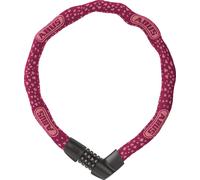 Serrure à chaîne ABUS Tresor 1385/75 Cherry Heart - serrure à combinaison en acier trempé - chaîne carrée de 6 mm d'épaisseur - niveau de sécurité ABUS 6 - 75 cm - rouge
