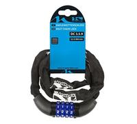 Serrure à chaîne M-Wave avec serrure à combinaison ø3,5 * 900mm - noir