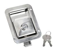 Serrure à clé de porte d'armoire, serrure de boîte à outils de rechange en acier inoxydable - Verrou de panneau, encastré, protection antivol pour camping-car, remorque, boîte VTT