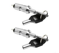 Serrure à clé en acier inoxydable de 12 mm avec double engrenage, 2 clés et écrou pour une utilisation avec les distributeurs automatiques et autres applications nécessitant un verrouillage fiable (1)