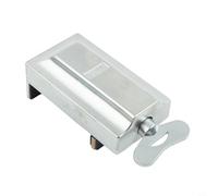 Serrure à clé en alliage d'aluminium pour portes coulissantes Plage de restriction réglable sans perçage Installation sans perçage Sécurité enfant et bouchon antivol