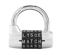 Serrure à code, code à 5 chiffres Combinaison en alliage de zinc Cadenas de voyage Valise de voyage Gym Locker Verrouillage par mot de passe de sécurité(argent)