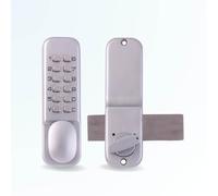 Serrure à code mécanique BT25, Avec changement de code sans démontage, Verrou à code pour porte, Argent