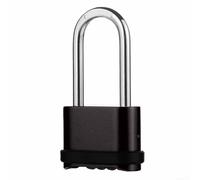 Serrure à code mécanique robuste avec construction étanche à la poussière, mécanisme anti-levier à double boulon pour une protection sécurisée de portail extérieur et abri de jardin, noir (B)