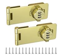 Serrure à Code pour Armoire, Loquet à Bouton de Passe de 4,5 Pouces, Cadenas à Combinaison Came à 3 Chiffres, avec 8 Vis pour Réfrigérateur, Tiroir, Placard, Chambre à Coucher