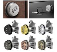 Serrure à combinaison à 3 chiffres pour boîte aux lettres avec languette en alliage de zinc offrant une sécurité fiable (bronze rouge)