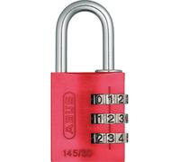 Serrure à combinaison à chiffres ABUS en aluminium type 145/20 rouge