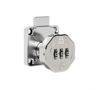 Serrure à combinaison à mot de passe en alliage de zinc pour armoires, tiroirs et boîtes aux lettres offrant une sécurité sans t un ajustement réglable (argent)