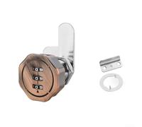 Serrure à combinaison avec mot de passe réinitialisable à 3 chiffres, en alliage de zinc, pour verrouiller les tiroirs, les boîtes à outils, les camping-cars et les casiers scolaires (bronze rouge)