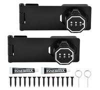 Serrure à Combinaison de Meubles, 2 Pièce 4,3 Pouces Lumineux Verrou Porte Placard avec Code, Serrure à Combinaison, Verrou de Porte à Code pour Armoire Boite Aux Lettres Hangars Tiroir (Noir)