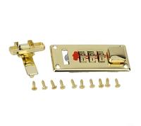 Serrure à combinaison en fer massif pour fermeture de boîte en bois avec un look vintage attrayant et un fonctionnement fiable (jaune gauche)