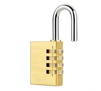 Serrure à combinaison en laiton avec mot de passe à 4 chiffres pour casiers de gym, clôtures sportives, boîtes à outils, bagages de voyage, sécurisez vos effets personnels avec un design antivol