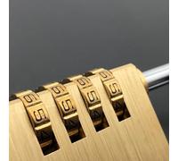 Serrure à combinaison en laiton avec mot de passe à 4 chiffres pour casiers de gym, clôtures sportives, boîtes à outils, bagages de voyage, sécurisez vos effets personnels avec un design antivol