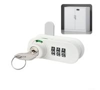 Serrure à combinaison mécanique à 3 chiffres pour tiroir | Combinaison à 3 chiffres, aucune clé nécessaire, idéal pour une utilisation quotidienne, entrée rapide du code (A-blanc)