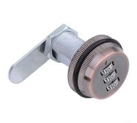 Serrure à combinaison mécanique pour tiroirs sécurisés et armoires avec réglage de code personnalisé, construction en alliage de zinc pour plus de durabilité (rouge-cuivre)