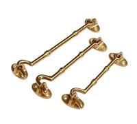 Serrure à crochet et œillet pour porte de cabine Crochet Oeillet Loquet 2 Pcs Multicolore L10,5-22,5 cm(Brass,L10.5cm)
