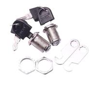 Serrure à cylindre, crochet de serrure tubulaire, barillet, serrures tiroir, 2 mini came 20 mm/30 mm for porte d'armoire, boîte aux lettres, casier + clés, outils bricolage(20 mm)