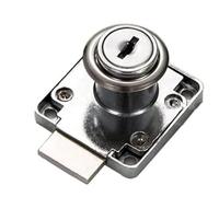 Serrure à cylindre, crochet de serrure tubulaire, barillet, serrures tiroir, garde-robe en or argenté 22/32 mm, d'armoire, came meubles, perçage avec clés 1 pièce(Silver,19 * 32 mm)